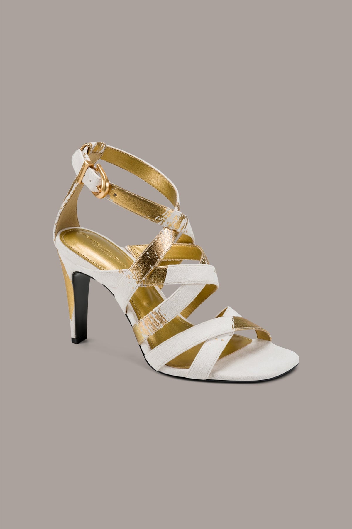 BRIARROSE METALLIC BRUSHSTROKE SANDAL