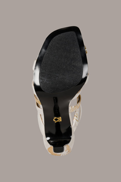 BRIARROSE METALLIC BRUSHSTROKE SANDAL