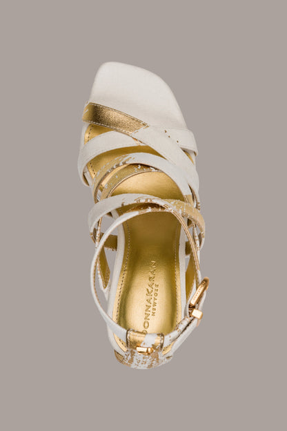 BRIARROSE METALLIC BRUSHSTROKE SANDAL