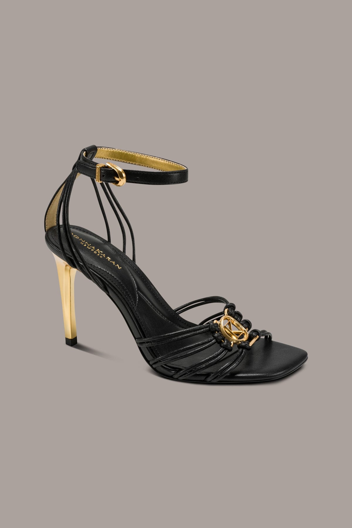 BRIELLE LOGO STRAPPY STILETTO SANDAL