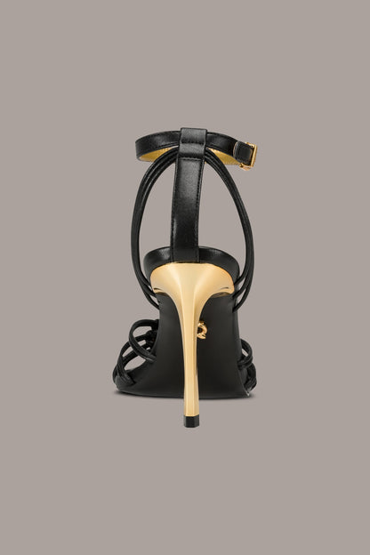 BRIELLE LOGO STRAPPY STILETTO SANDAL