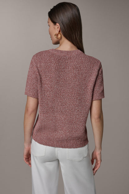 SHORT SLEEVE MÉLANGE EASY SWEATER
