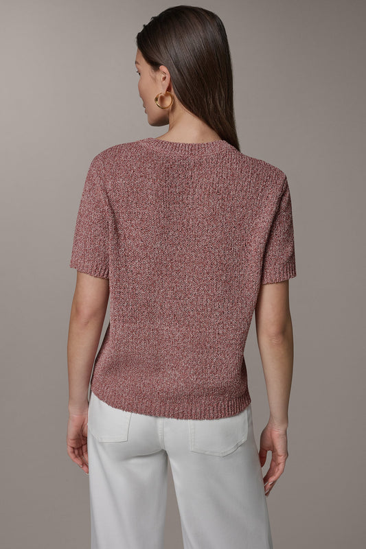 SHORT SLEEVE MÉLANGE EASY SWEATER