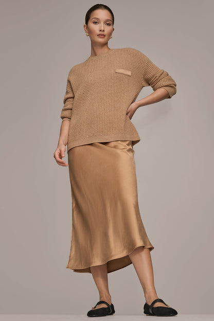 WOOL AND CASHMERE-BLEND POCKET SWEATER