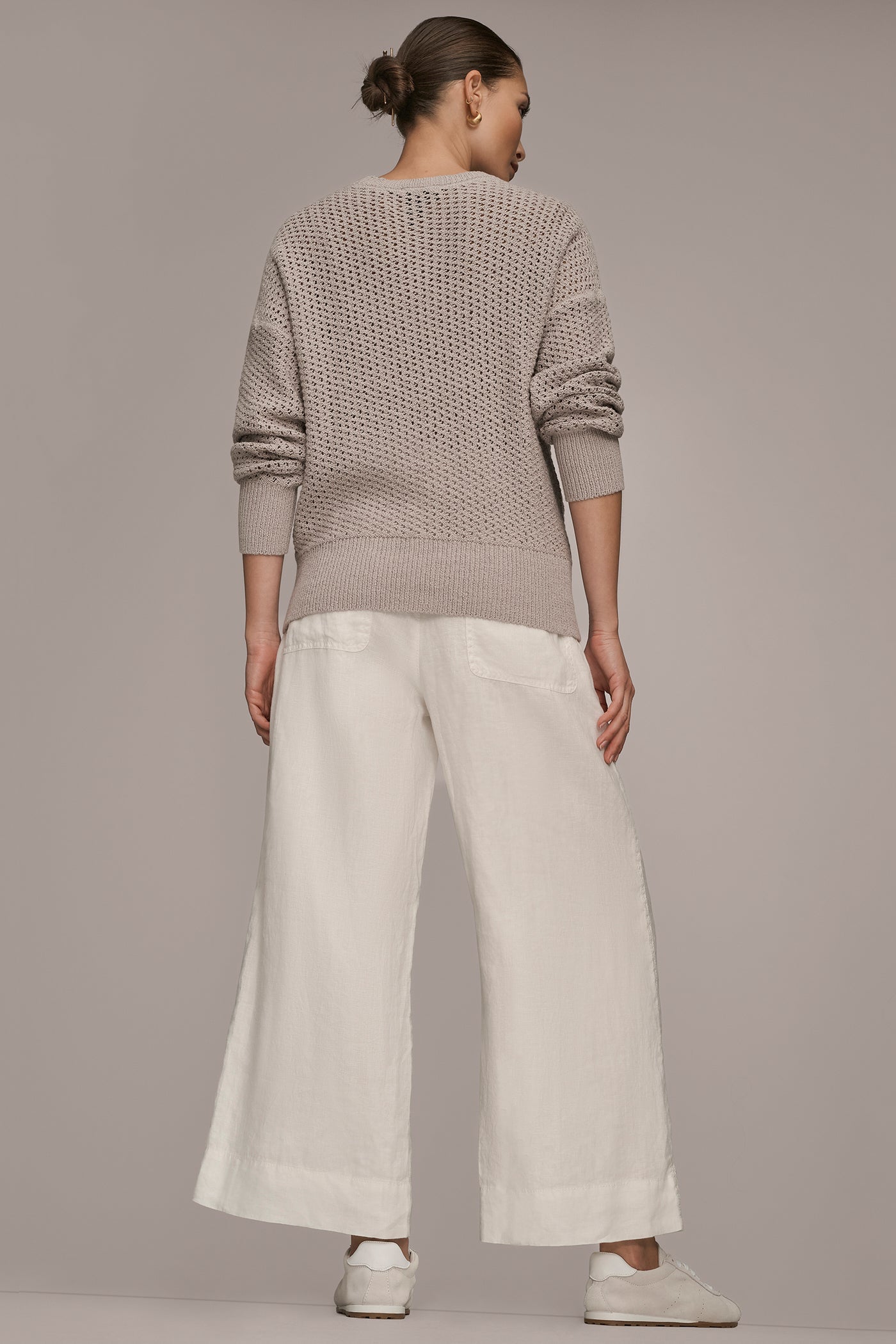 LONG SLEEVE OPEN STITCH SWEATER