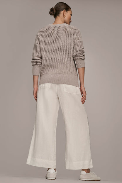 LONG SLEEVE OPEN STITCH SWEATER