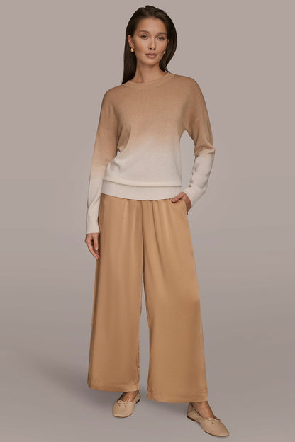 WOOL AND CASHMERE-BLEND DIP-DYED SWEATER