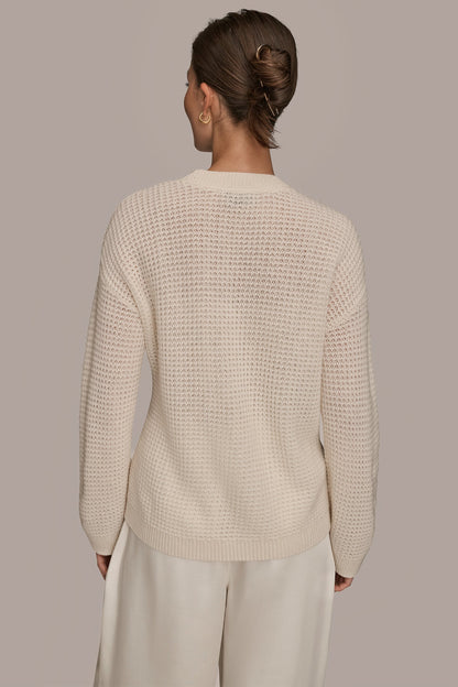 WOOL AND CASHMERE-BLEND POCKET SWEATER