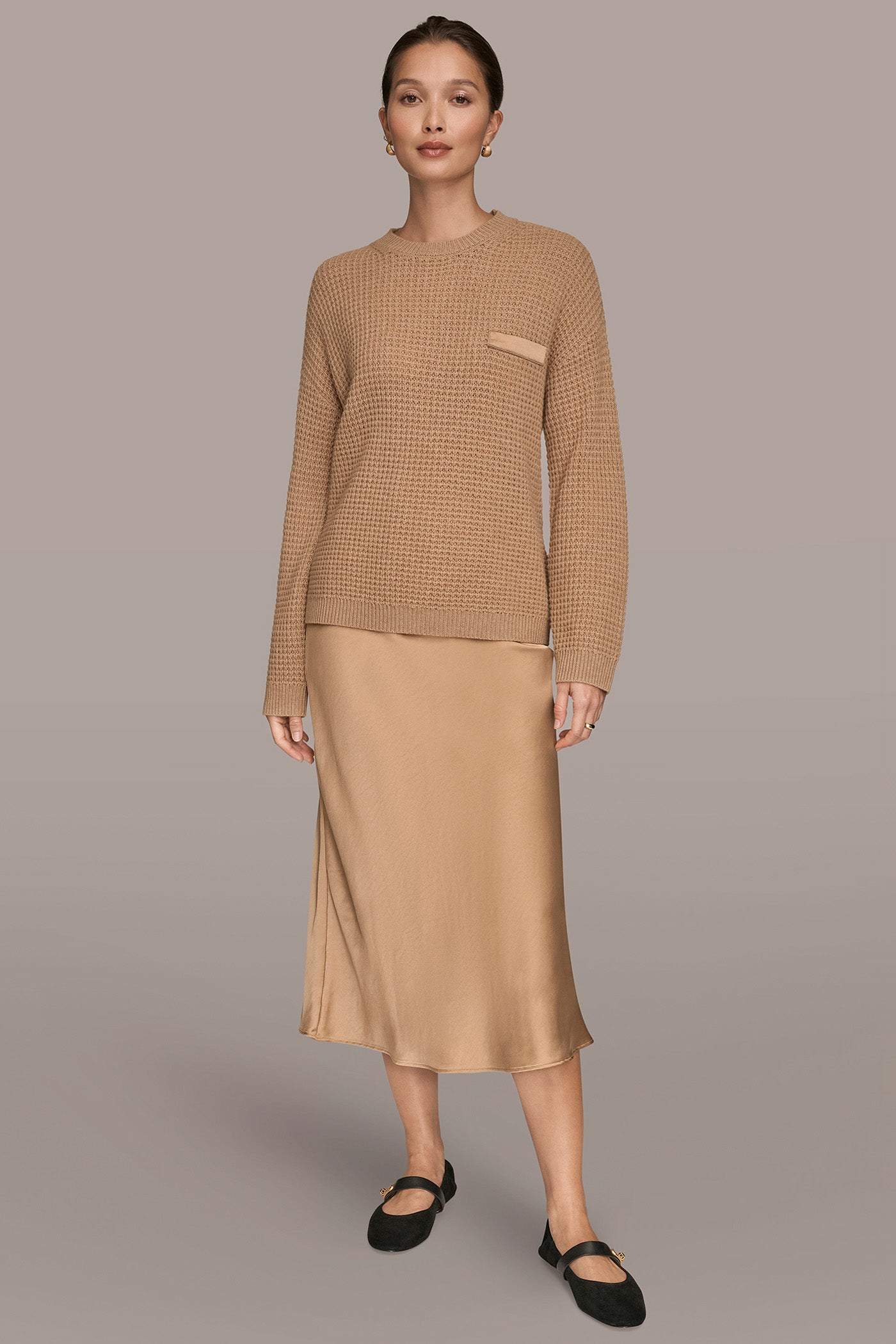 WOOL AND CASHMERE-BLEND POCKET SWEATER
