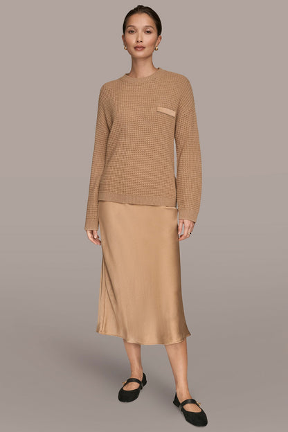 WOOL AND CASHMERE-BLEND POCKET SWEATER
