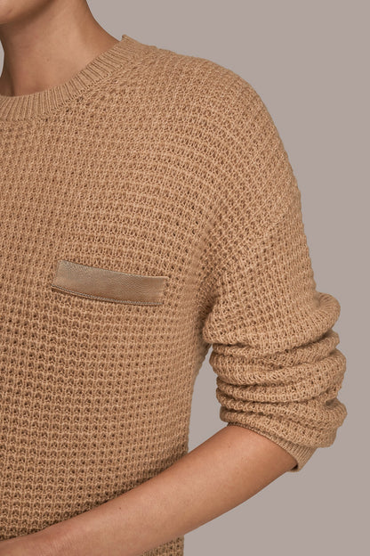 WOOL AND CASHMERE-BLEND POCKET SWEATER