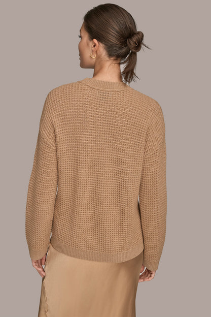 WOOL AND CASHMERE-BLEND POCKET SWEATER