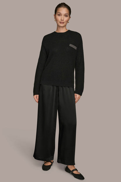 WOOL AND CASHMERE-BLEND POCKET SWEATER