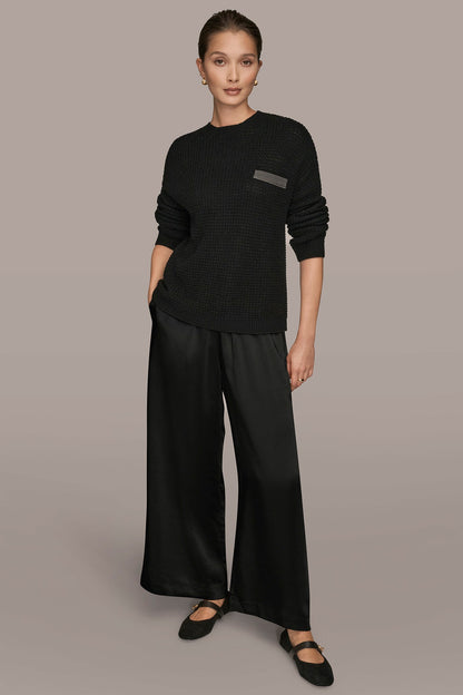 WOOL AND CASHMERE-BLEND POCKET SWEATER