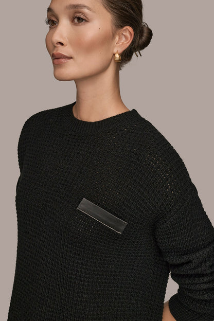WOOL AND CASHMERE-BLEND POCKET SWEATER