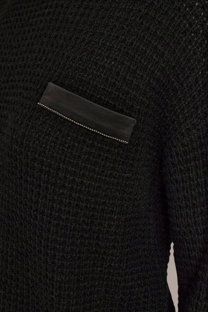 WOOL AND CASHMERE-BLEND POCKET SWEATER