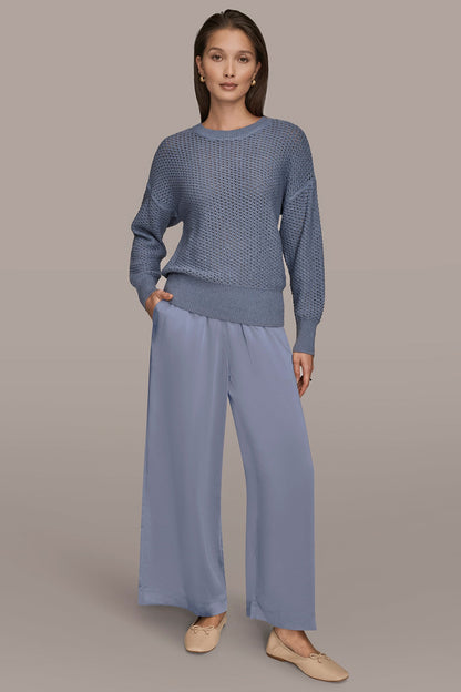 LONG SLEEVE OPEN STITCH SWEATER