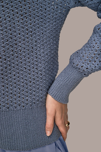 LONG SLEEVE OPEN STITCH SWEATER