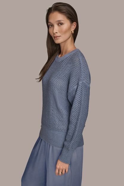 LONG SLEEVE OPEN STITCH SWEATER