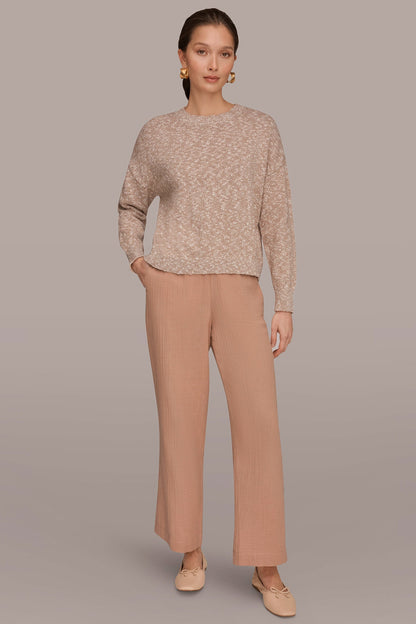 METALLIC LONG SLEEVE SWEATER