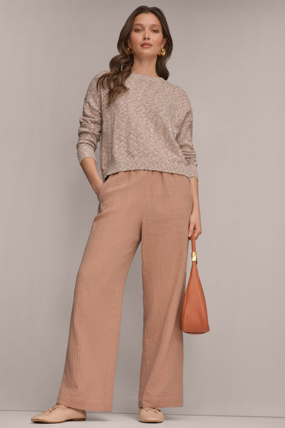 METALLIC LONG SLEEVE SWEATER
