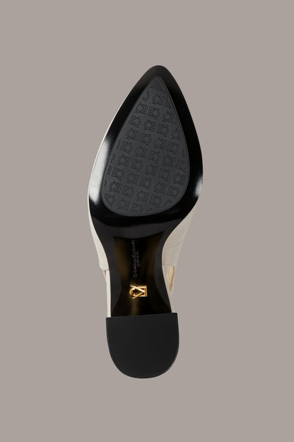 REBECCA LEATHER SLINGBACK PUMP
