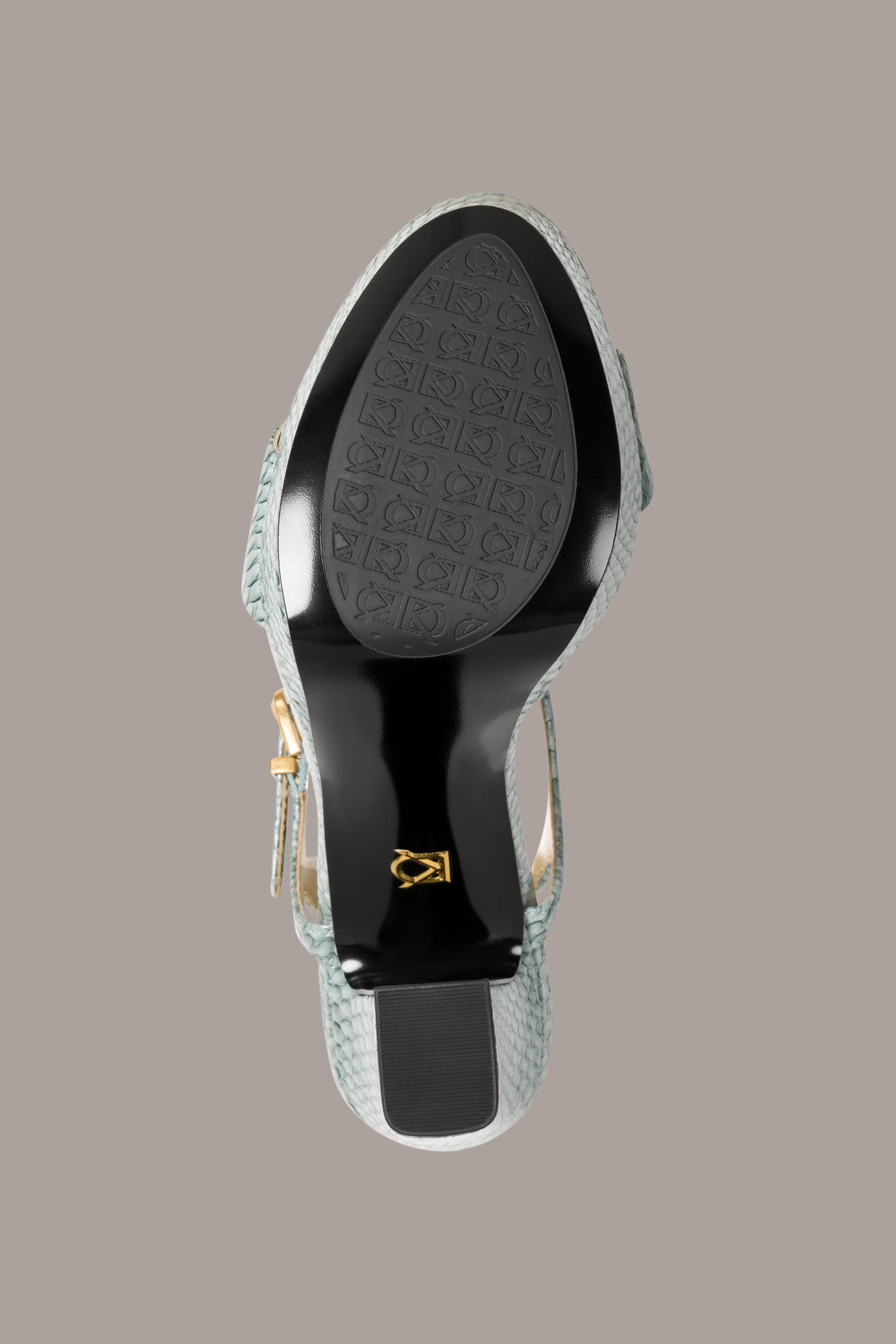SHEPARD SNAKE-EFFECT LEATHER PLATFORM SANDAL