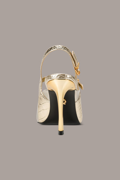 SUMMER METALLIC MARY JANE SLINGBACK PUMP