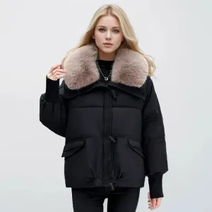 2024 neue lose Damen kurze Jacke Winter Frau Parka Taschen Mantel koreanische Mode weibliche ultraleichte dicke warme Mantel