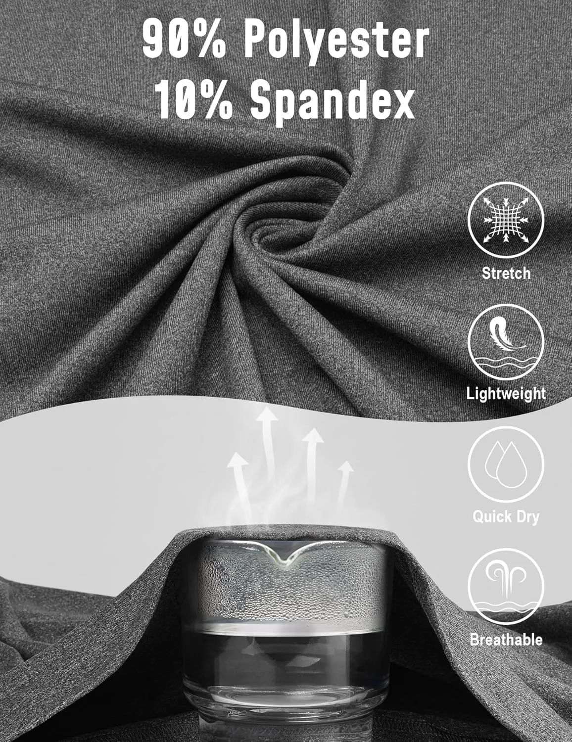 4 Pack Mens Long Sleeve Tee Shirts UPF 50  Rash Guard Quick Dry Fit Workout Gym Fishing Athletic Tshirt