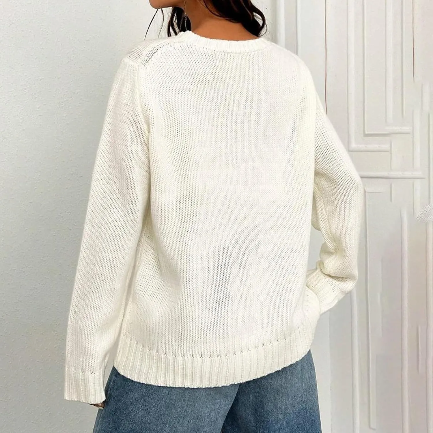 4th of July Outfits for Women American Flag Sweater Red White and Blue Usa Patriotic Long Sleeve Crewneck Sweatshirts