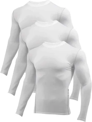 5 or 3 Pack Compression Shirts for Men Long Sleeve Cool Dry Athletic Workout Baselayer Baseball Undershirt Tops