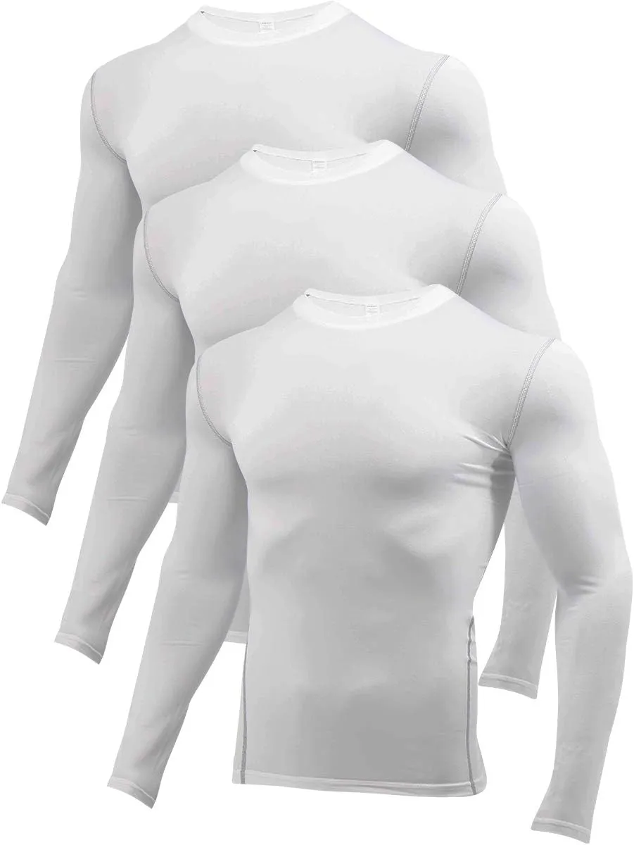 5 or 3 Pack Compression Shirts for Men Long Sleeve Cool Dry Athletic Workout Baselayer Baseball Undershirt Tops