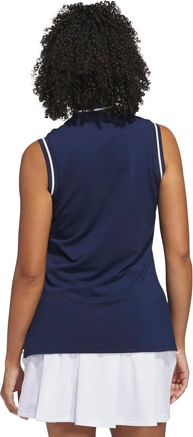 adidas Women's Ultimate365 Quarter-Zip Sleeveless Polo Shirt