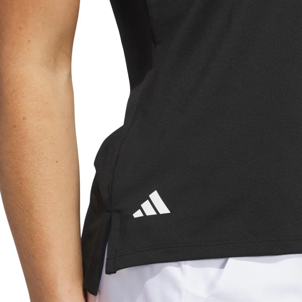 adidas Women's Ultimate365 Quarter-Zip Sleeveless Polo Shirt