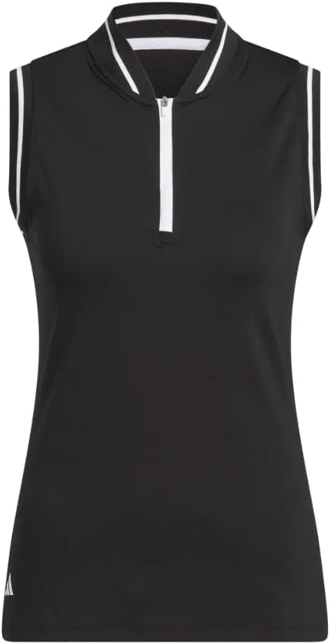 adidas Women's Ultimate365 Quarter-Zip Sleeveless Polo Shirt