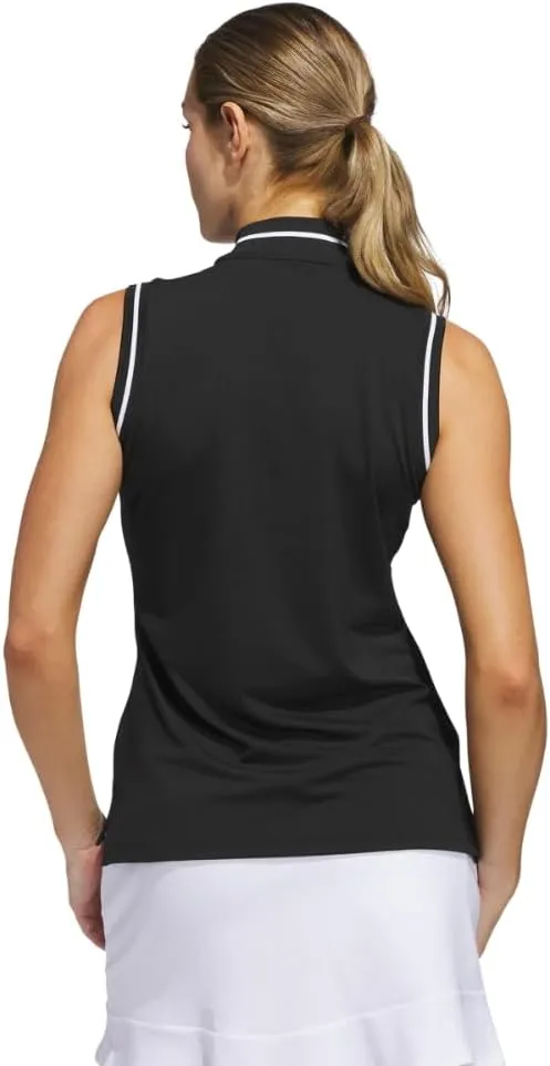 adidas Women's Ultimate365 Quarter-Zip Sleeveless Polo Shirt