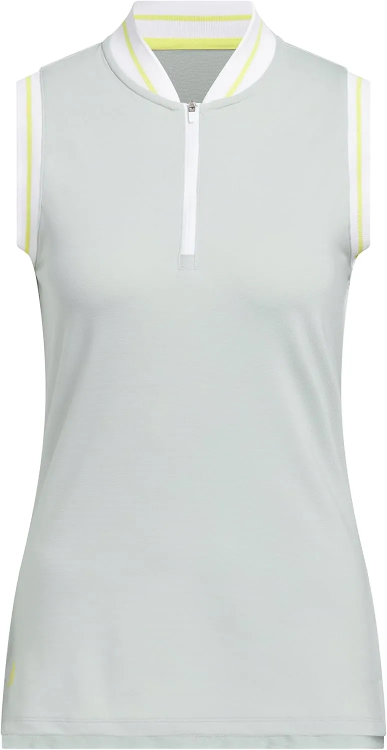 adidas Women's Ultimate365 Quarter-Zip Sleeveless Polo Shirt
