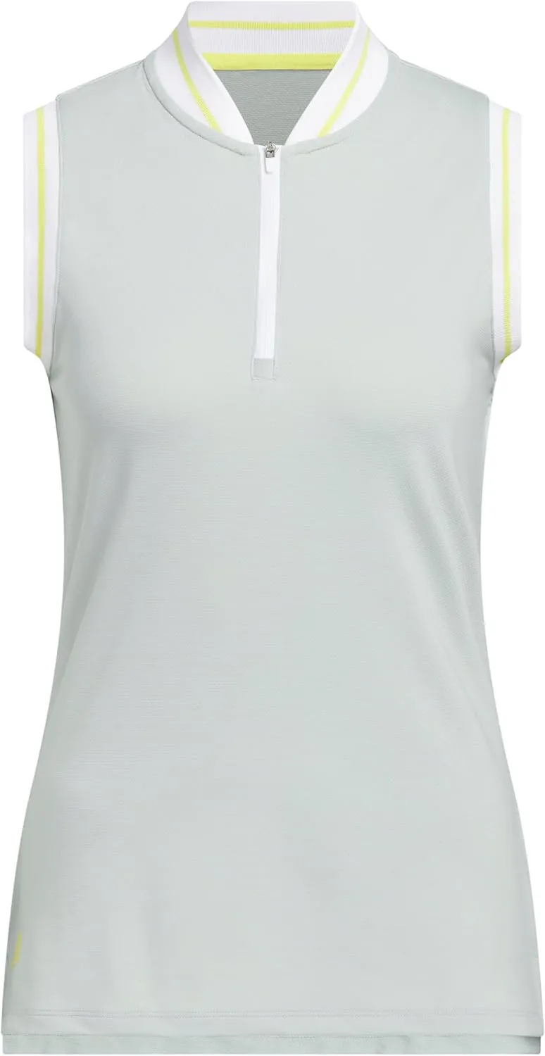 adidas Women's Ultimate365 Quarter-Zip Sleeveless Polo Shirt