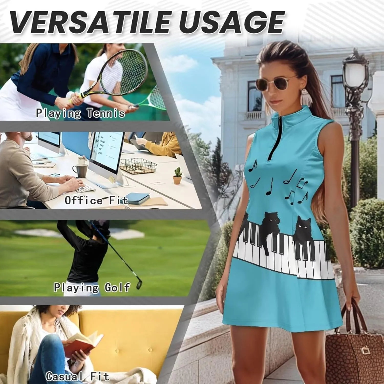 AFPANQZ Women's Casual Polo Shirt with Pants Loose Fit Sleeveless Zipper Tees for Summer Sport Tee Shirts Athletic Suits