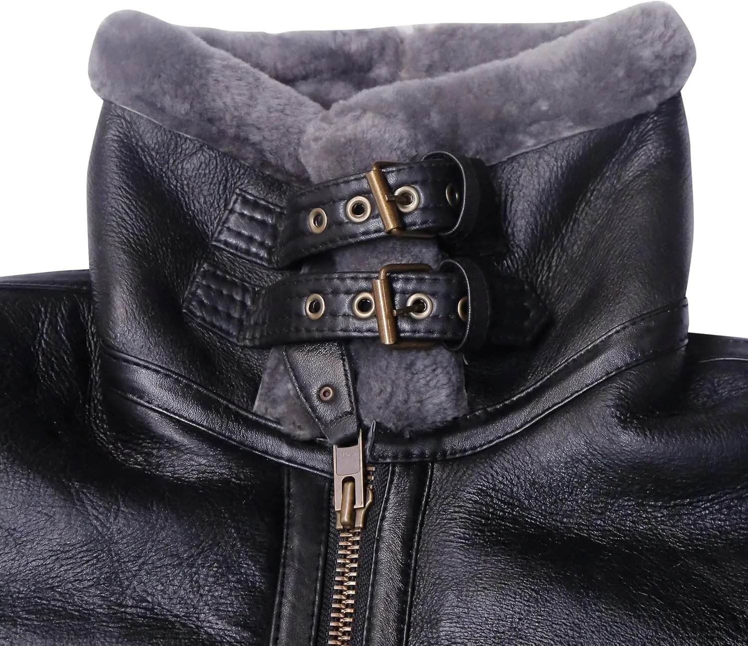 B3 Bomber Jacket Aviator Real Shearling B3 Bomber Jacket Winter Grey