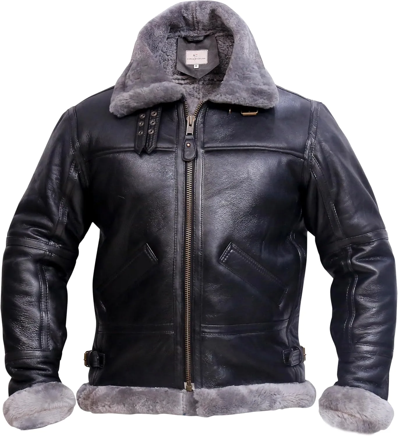 B3 Bomber Jacket Aviator Real Shearling B3 Bomber Jacket Winter Grey