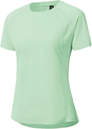 BGOWATU Women's Workout Athletic Tops Short Sleeve Crewneck T-Shirts Running Gym Yoga Tee Dry Fit UV Protection