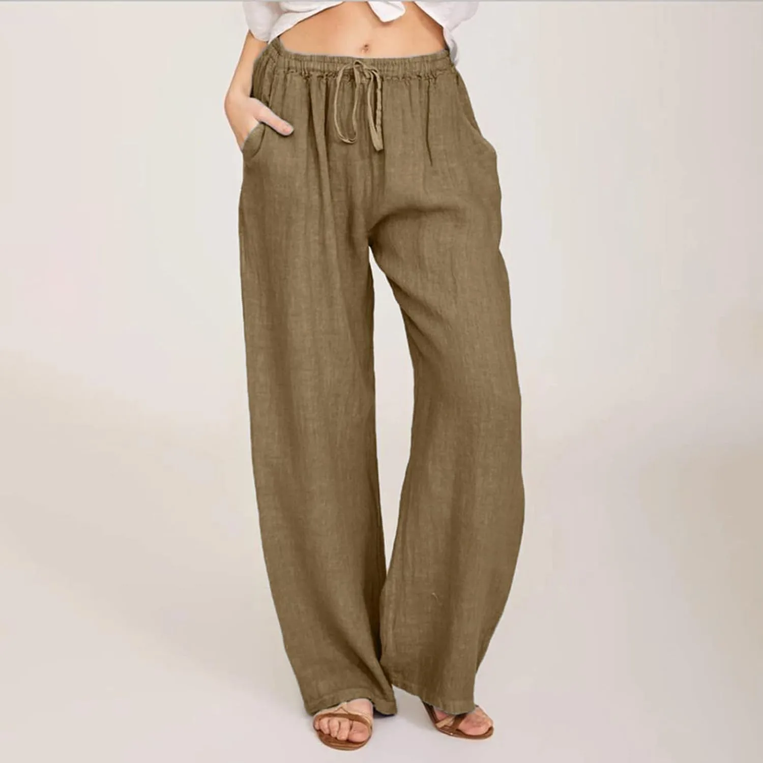 Black Pants for Women Color Tether Loose Yoga Trousers Womens Pants Casual Womens Loose Pants Petite Wide Leg