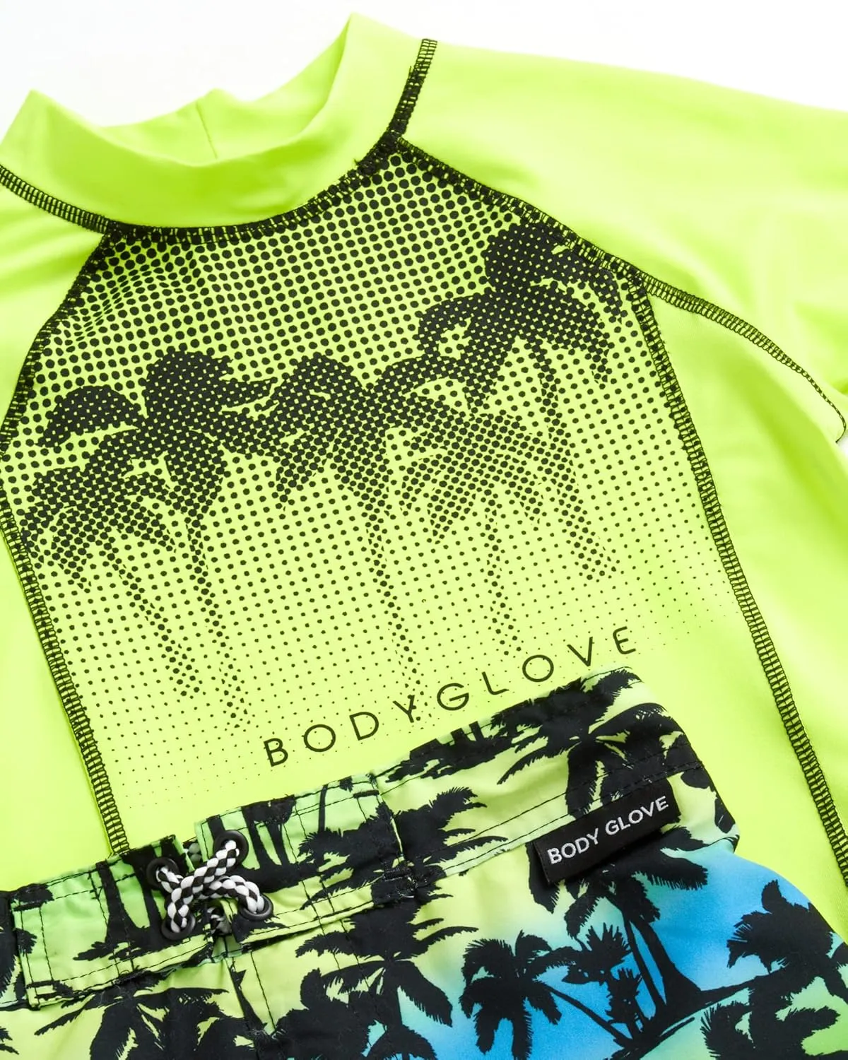 Body Glove Boys' Rash Guard Swim Set - 2 Piece UPF 50  Swim Shirt and Bathing Suit Trunk for Boys (4-12)