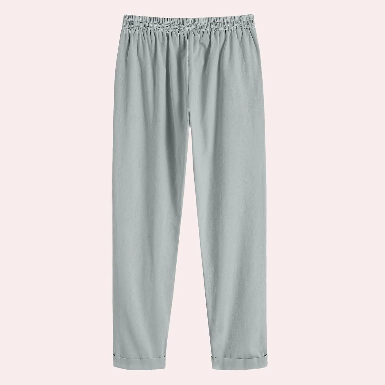 Casual Women's Pants Loose Cotton Linen 2025 Summer Beach Long Trouser Comfy Palazzo High Waisted Slack 2025 Trendy