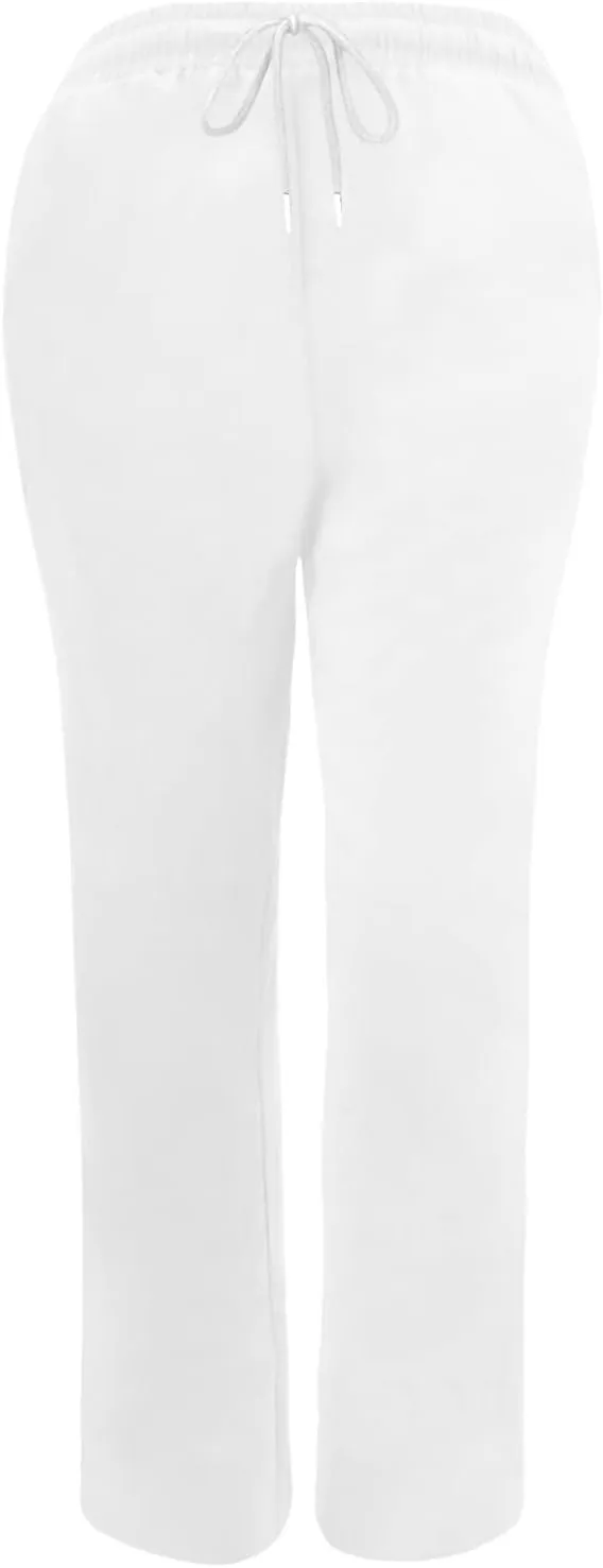 Ceboyel Womens Solid Drawstring Linen Pants Elastic Casual Sweatpants Ankle Length Jogger Straight Leg Trendy Trouser Outfits