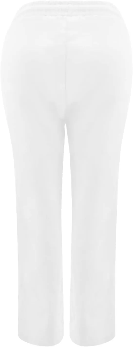Ceboyel Womens Solid Drawstring Linen Pants Elastic Casual Sweatpants Ankle Length Jogger Straight Leg Trendy Trouser Outfits