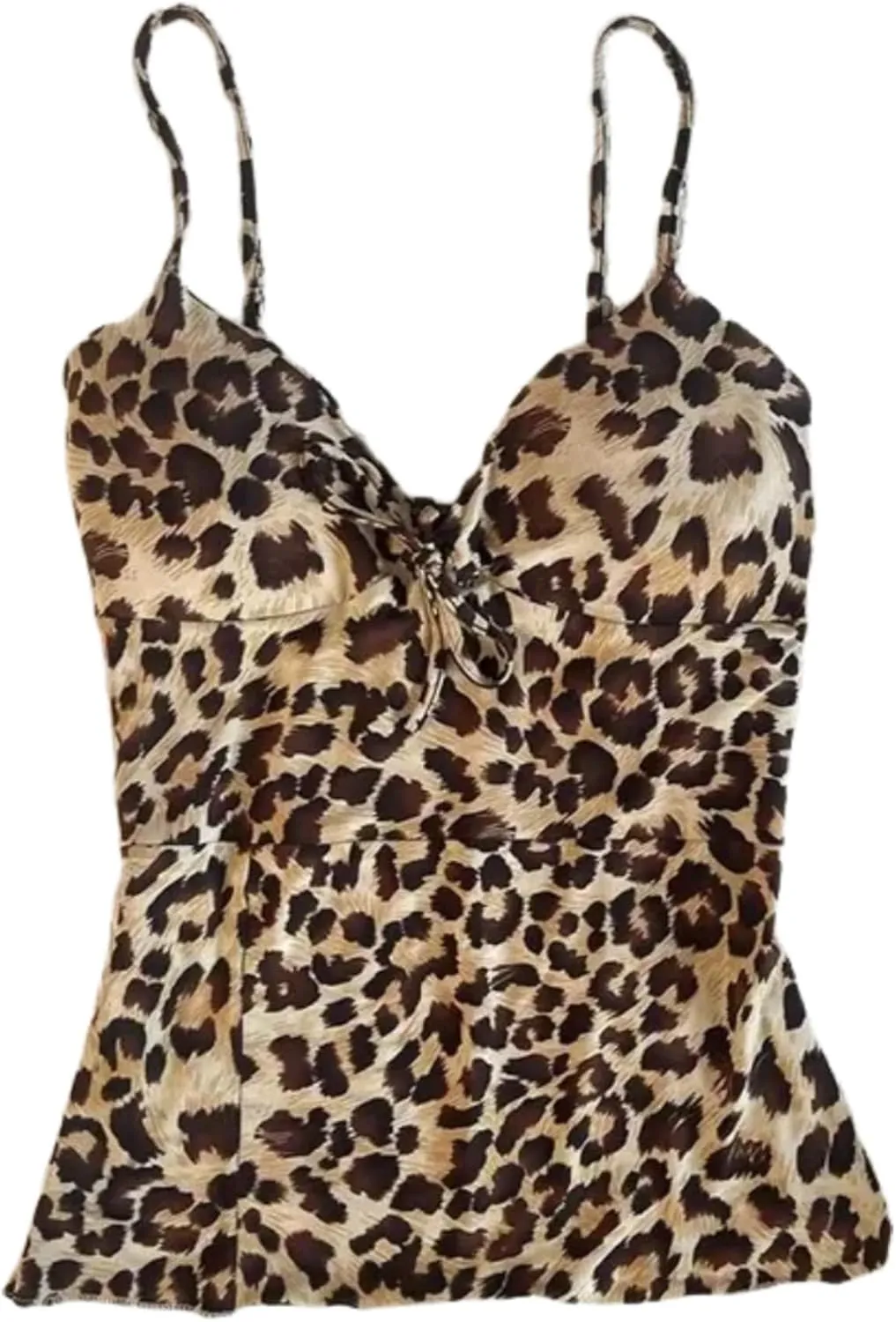 Cheetah Tops Grunge 2000s Emo Floral Cropped Top Spaghetti Strap Tops Y2k Leopard Print Vintage Camisole