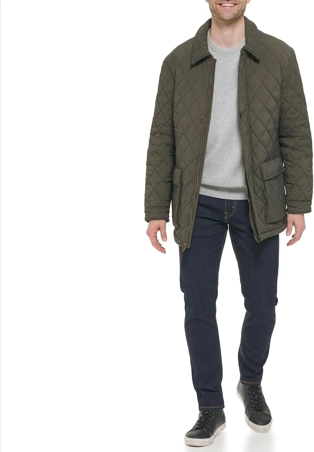 Cole Haan Men's Quilted Rain Jacket